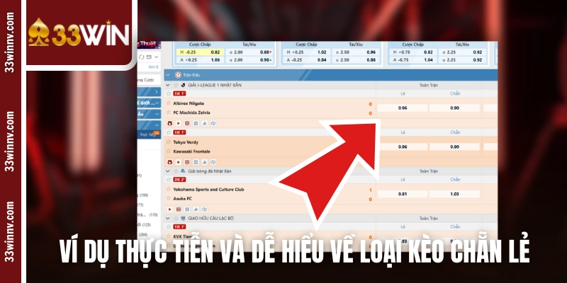 Ví dụ thực tiễn và dễ hiểu về loại kèo chẵn lẻ